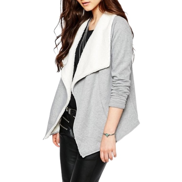 Hollister Cascading Fleece Jacket Cardigan Sz XS S - Picture 1 of 8